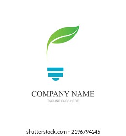 diseño de imagen de hoja verde y logotipo claro