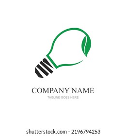 diseño de imagen de hoja verde y logotipo claro