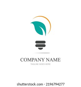 diseño de imagen de hoja verde y logotipo claro