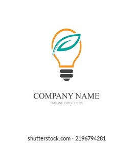 diseño de imagen de hoja verde y logotipo claro