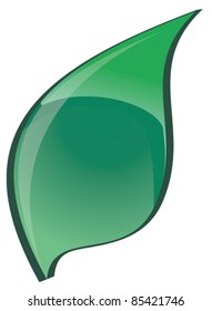 A green leaf with lights and some shadows