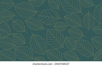 Green Leaf Linie Kunsthintergrund, perfekt für Büro, Unternehmen, Schule, Social Media, Werbung, Verkauf, Druck und mehr