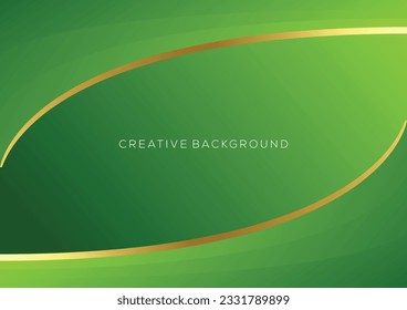 hoja verde con diseño de fondo de lujo de línea 