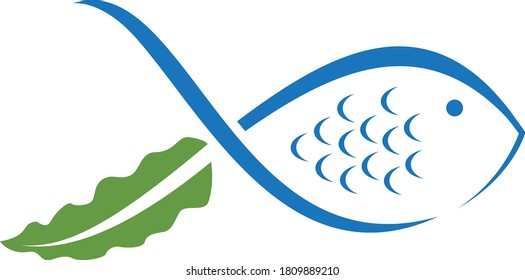 Green leaf logo, circle leaf logo design vector. Plant abstract illustration