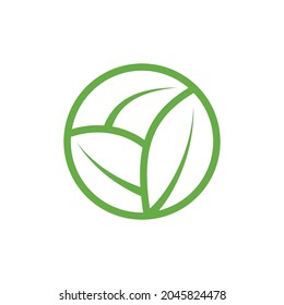 green leaf logo concept design