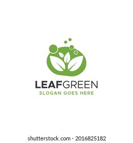 Green leaf logo concept vector organic logo template