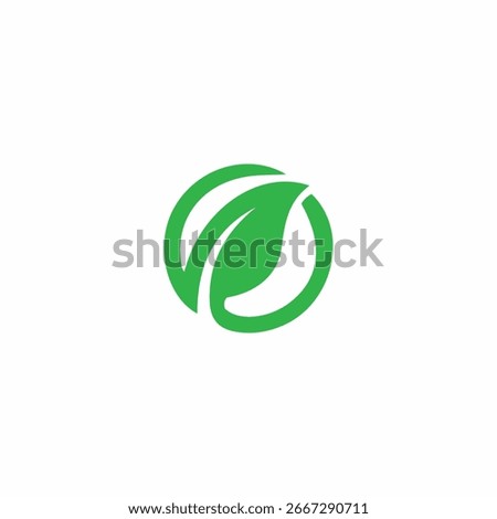 Green Leaf Logo Design in Circular Frame, Eco-Friendly Branding, Sustainable Business, Nature Logo, Environmental Graphics, and Green Marketing Industries, Perfect for Ads, Websites, and Eco Campaigns