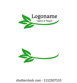 Green leaf logo design concept. Ecology logo design. Organic logo concept. Vegan logo design