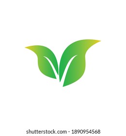 diseño de logotipo de hoja verde, diseño de logotipo de hoja ecológica ilustración vectorial