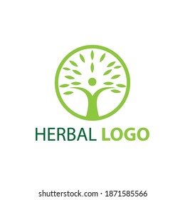 diseño de logotipo de hoja verde. logotipos planos y abstractos utilizados para la hierba orgánica, el spa