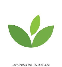 Diseño de logotipo de hoja verde. Logotipo de salud ambiental de Four Leaf. Logo verde. Logotipo de la hoja, icono de la salud