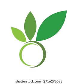 Diseño de logotipo de hoja verde. Logotipo de salud ambiental de Four Leaf. Logo verde. Logotipo de la hoja, icono de la salud