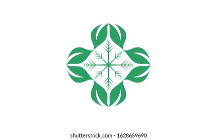 Green Leaf Logo Design Idea