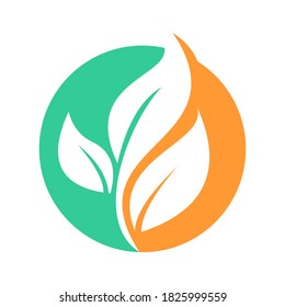 Green Leaf Logo Design Idea