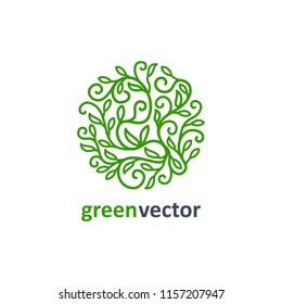 green leaf logo design inspiration