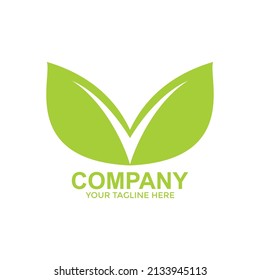 inspiración para el diseño del logo de la hoja verde