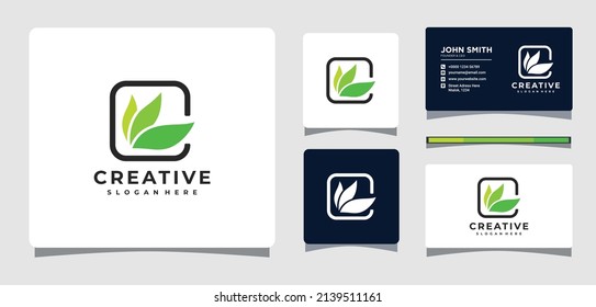 Green Leaf Logo Design Inspiration