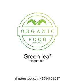 Green leaf logo design simple concept Premium Vector