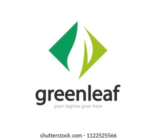 Green Leaf Logo Design Template Vector