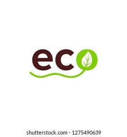 green leaf logo design template. creative sign. Universal vector icon. - Vector