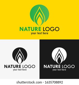 Green Leaf Logo Design Template. Health icon. Natural leaf icon. Vector illustration