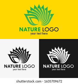 Green Leaf Logo Design Template. Health icon. Natural leaf icon. Vector illustration