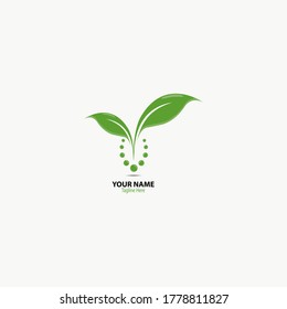 Green leaf logo design that is very attractive and attractive to be used for, fitness, spa, boutique, feminine care, yoga, salon, foundation