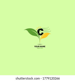 Green leaf logo design that is very attractive and attractive to be used for, fitness, spa, boutique, feminine care, yoga, salon, foundation