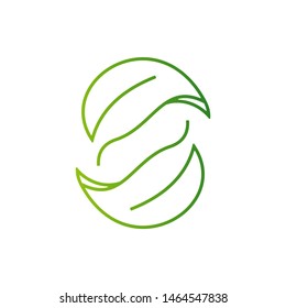 Green Leaf Logo Design Vector Template. Modern Leaf Logo Concept.