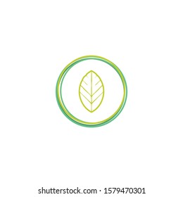 Green leaf logo design vector unique