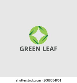Green Leaf Logo Design Vector