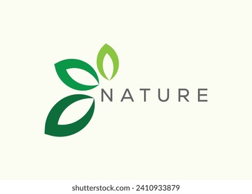 Green leaf logo design vector template. Nature Growth Leaf vector logo.