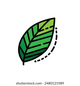 Green leaf logo design, vector  icon illustration template. Nature Growth Leaf vector logo.