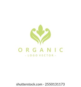 Green leaf logo design vector template. Nature Growth Leaf icon