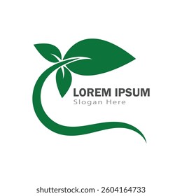 Green leaf logo design for your natural products and business.