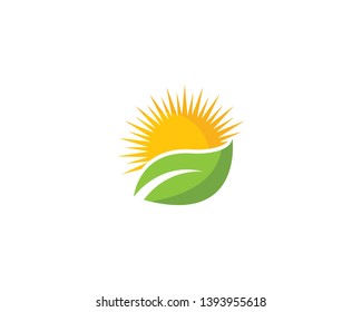 Green leaf logo ecology nature element vector icon