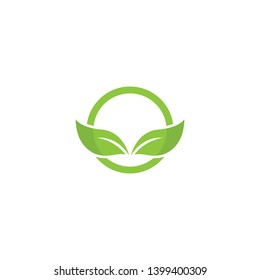 Green leaf logo ecology nature element vector icon