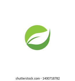 Green leaf logo ecology nature element vector icon