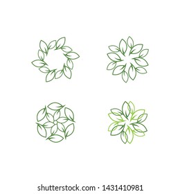 Green leaf logo ecology nature element vector icon