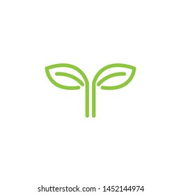 Green leaf logo ecology nature element vector icon