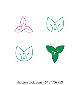 Green leaf logo ecology nature element vector icon