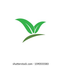 Green leaf logo ecology nature element vector icon