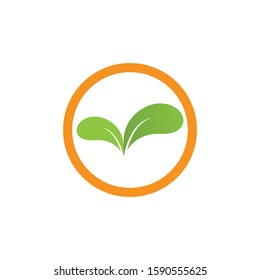 Green leaf logo ecology nature element vector icon