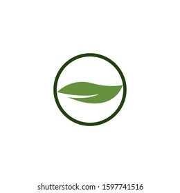 Green leaf logo ecology nature element vector icon
