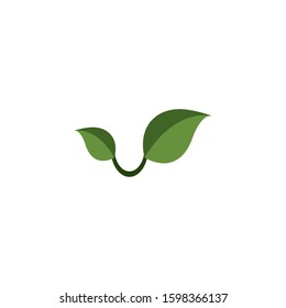 Green leaf logo ecology nature element vector icon