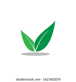 Green leaf logo ecology nature element vector icon