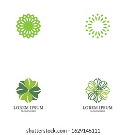 Green leaf logo ecology nature element vector