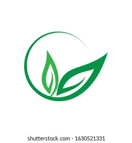 Green leaf logo ecology nature element vector icon