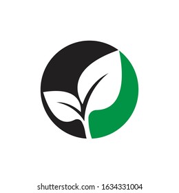 Green leaf logo ecology nature element vector icon