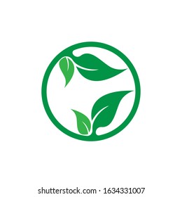 Green leaf logo ecology nature element vector icon
